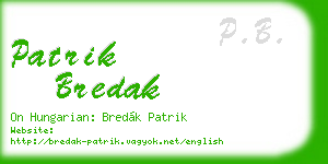 patrik bredak business card